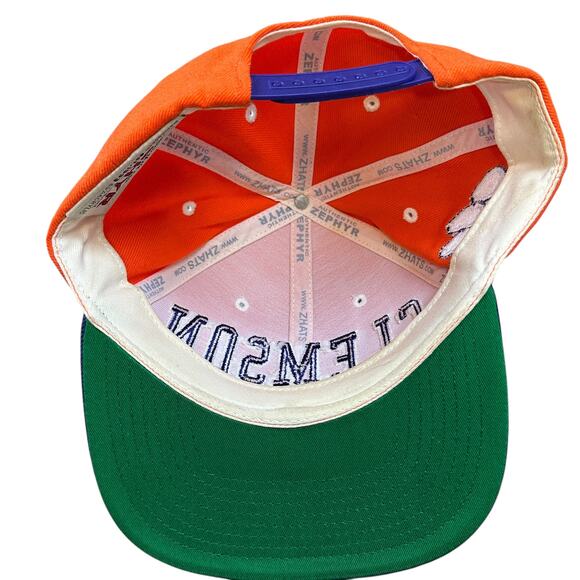Clemson Tigers Snapback Big Embroidered Logo NCAA Baseball Cap Spell Out Logo - Picture 6 of 8